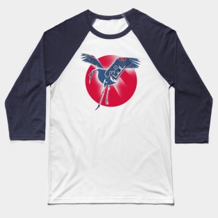 Tribal Ainu Crane Dancer Baseball T-Shirt